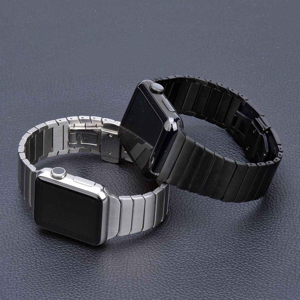 Stainless Steel Band for Apple Watch with Butterfly Buckle Stainless Steel Band for Apple Watch with Butterfly Buckle