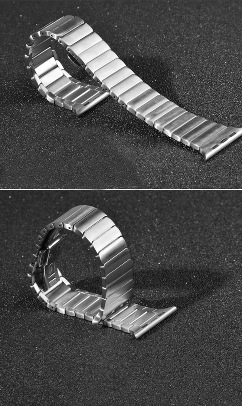Stainless Steel Band for Apple Watch with Butterfly Buckle Stainless Steel Band for Apple Watch with Butterfly Buckle