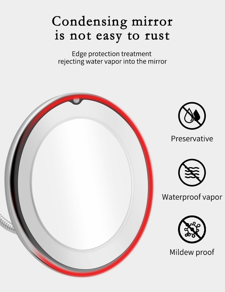 Flexible LED Magnifying Makeup Mirror