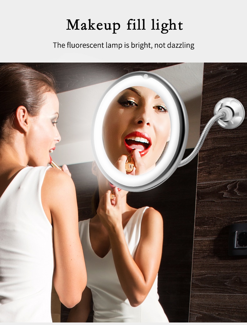 Flexible LED Magnifying Makeup Mirror