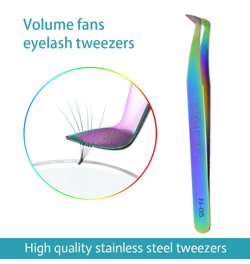 Non-magnetic Eyelash Extension Tweezers 5 Pcs Set