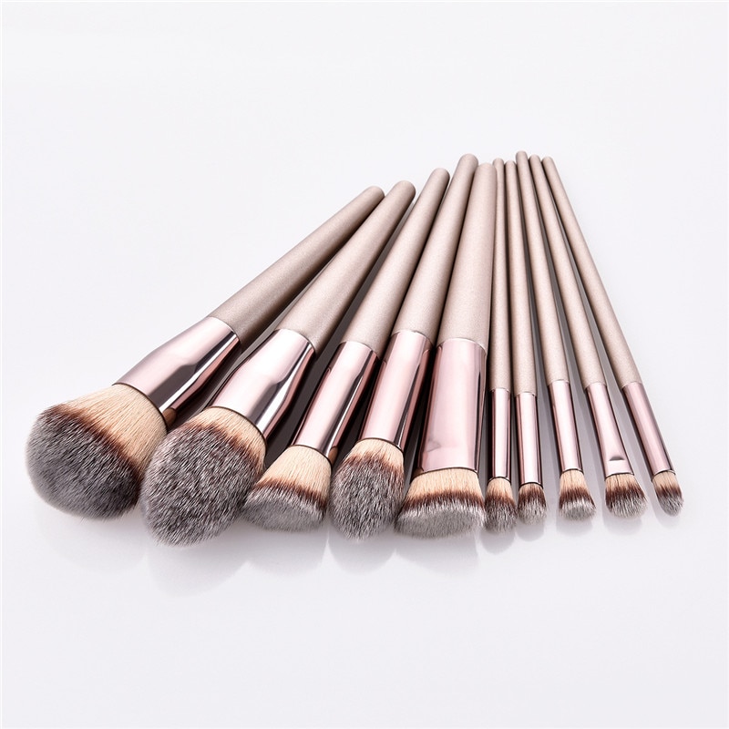 Champagne Color Makeup Brushes Set Champagne Color Makeup Brushes Set
