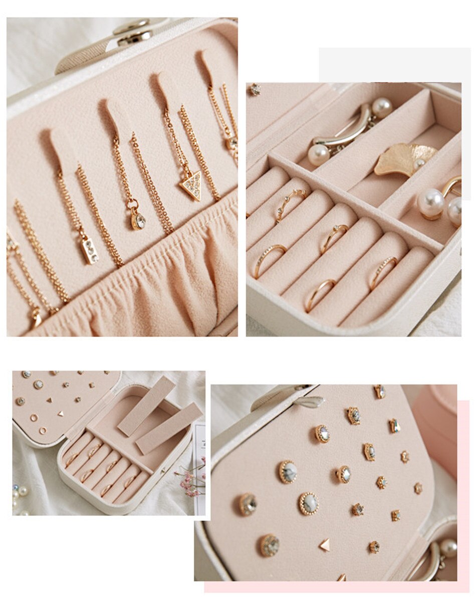 Portable PU Leather Jewelry Storage Box Portable PU Leather Jewelry Storage Box