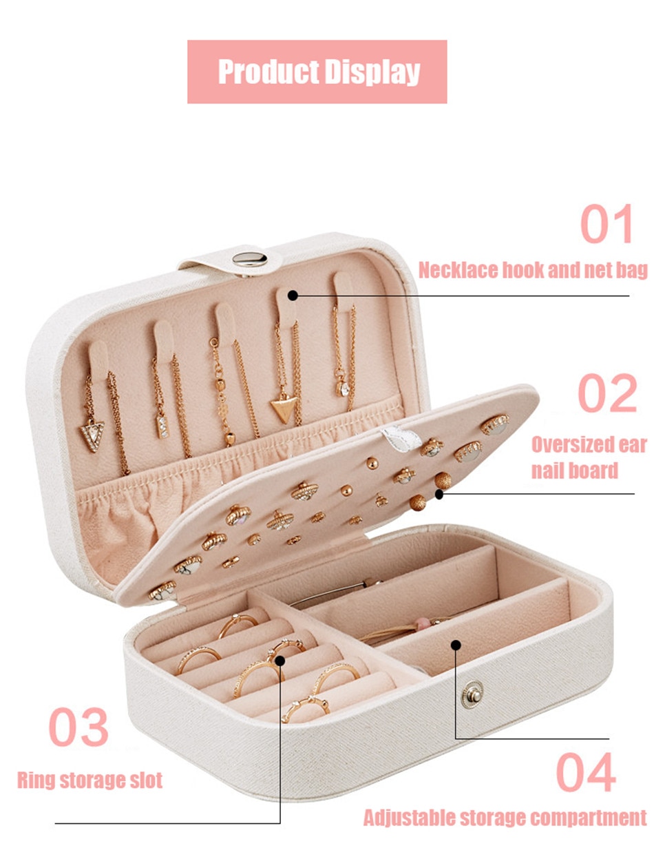 Portable PU Leather Jewelry Storage Box Portable PU Leather Jewelry Storage Box