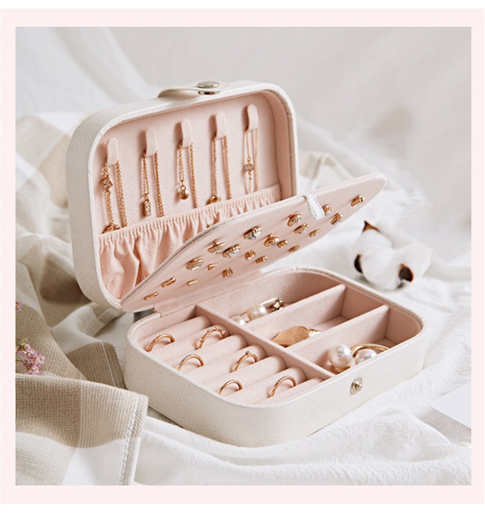 Portable PU Leather Jewelry Storage Box Portable PU Leather Jewelry Storage Box