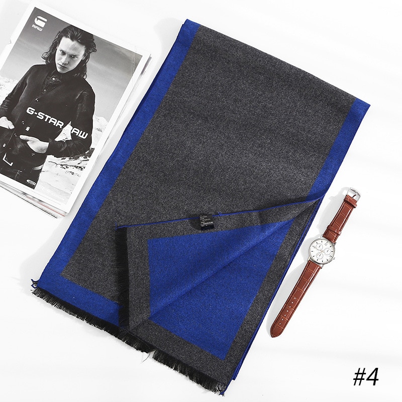 Men's Color Block Cashmere Scarf Men's Color Block Cashmere Scarf