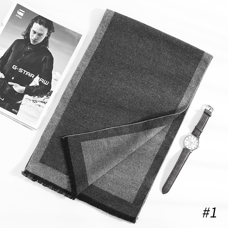 Men's Color Block Cashmere Scarf Men's Color Block Cashmere Scarf