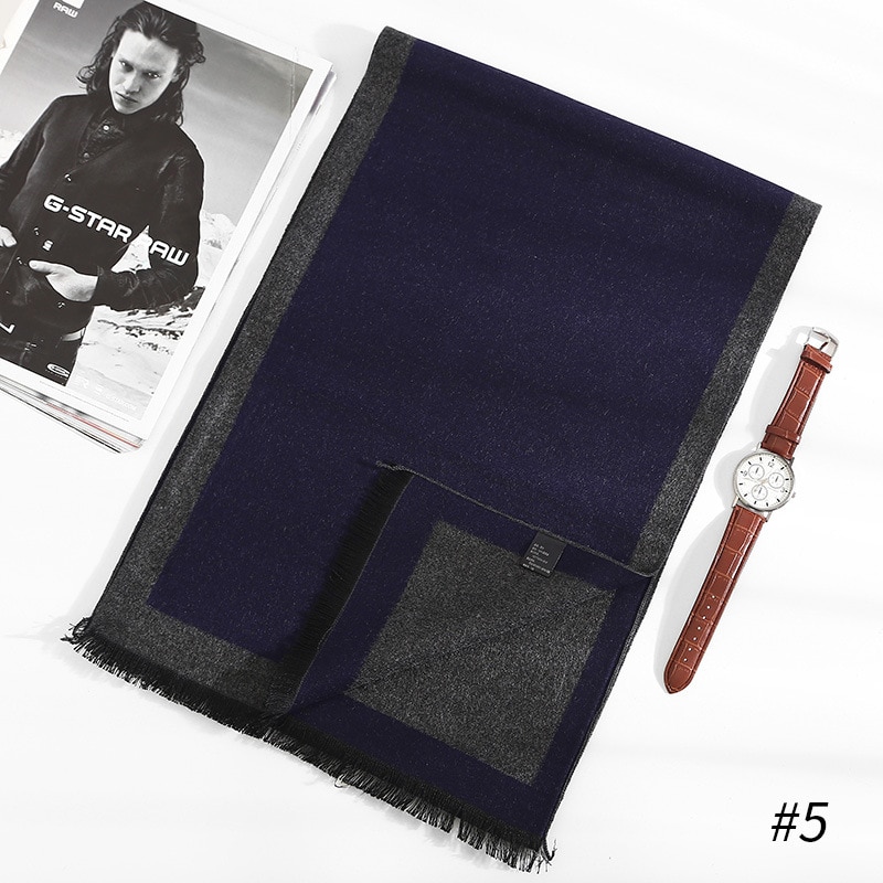 Men's Color Block Cashmere Scarf Men's Color Block Cashmere Scarf
