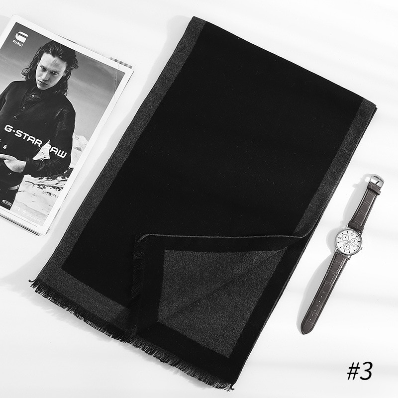 Men's Color Block Cashmere Scarf Men's Color Block Cashmere Scarf